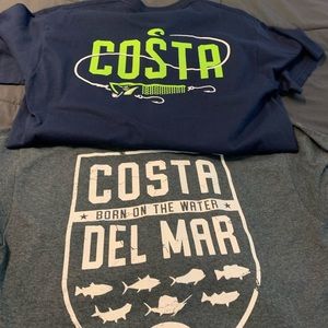 TWO men’s COSTA  TSHIRTS